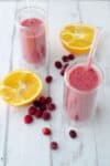 Healing Cranberry Smoothie! The perfect breakfast or snack after all the holiday sweets! Packed with nutrition! | www.delishknowledge.com