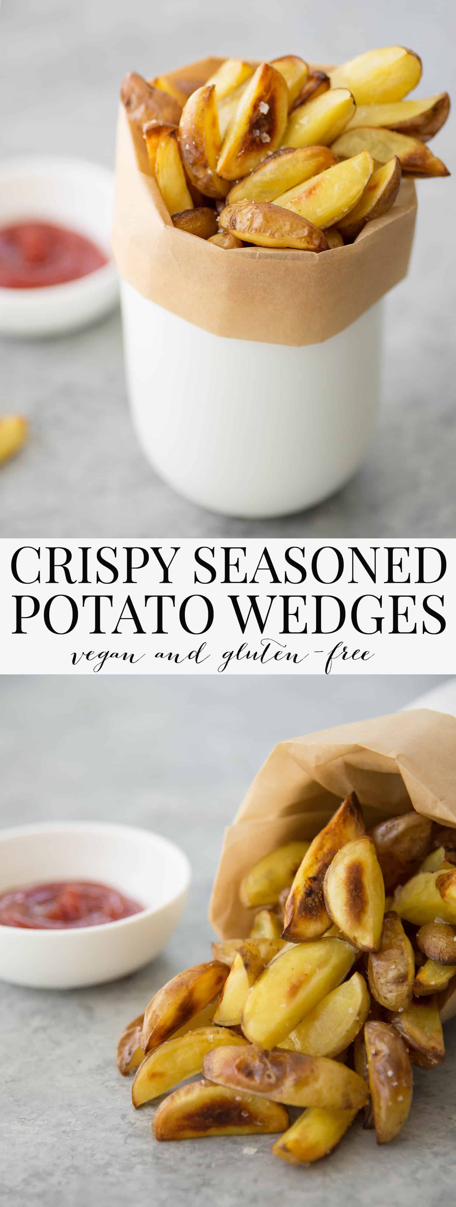 Crispy Potato Wedges! These wedges are perfectly crisp and a must for any cookout or veggie burger. | www.delishknowledge.com