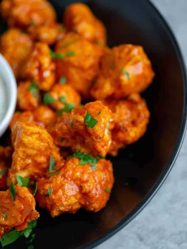 Air Fryer Buffalo Wings Made With Cauliflower