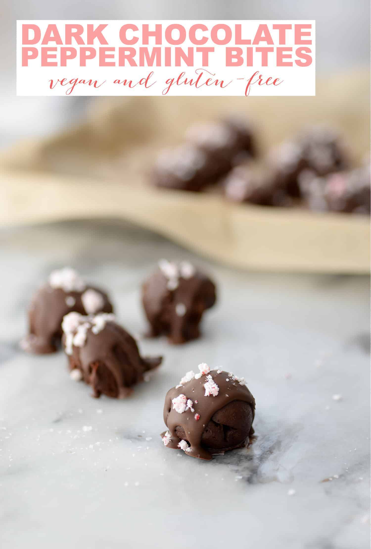 Dark Chocolate Peppermint Truffles! These truffles are ultra-rich, perfect for holiday gifts! Vegan and gluten-free, super easy to make! | www.delishknowledge.com