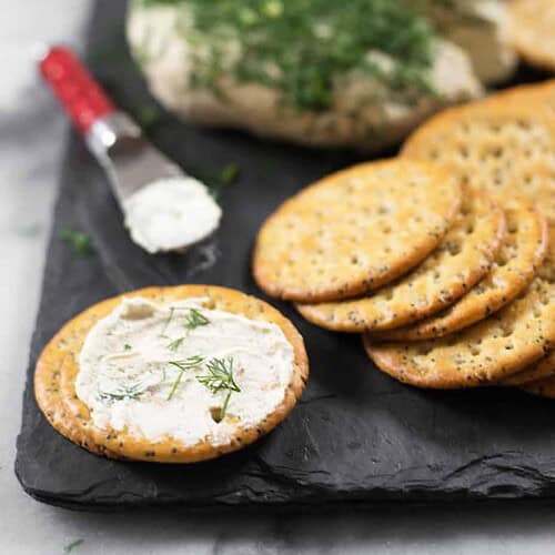 Dilled Vegan Almond Cheeseball! The Perfect Appetizer For Your Next Party. If You Haven'T Had Nut Cheeses Before, You'Ve Gotta Try This. Super Creamy, No One Will Know It'S Dairy-Free. | Www.delishknowledge.com