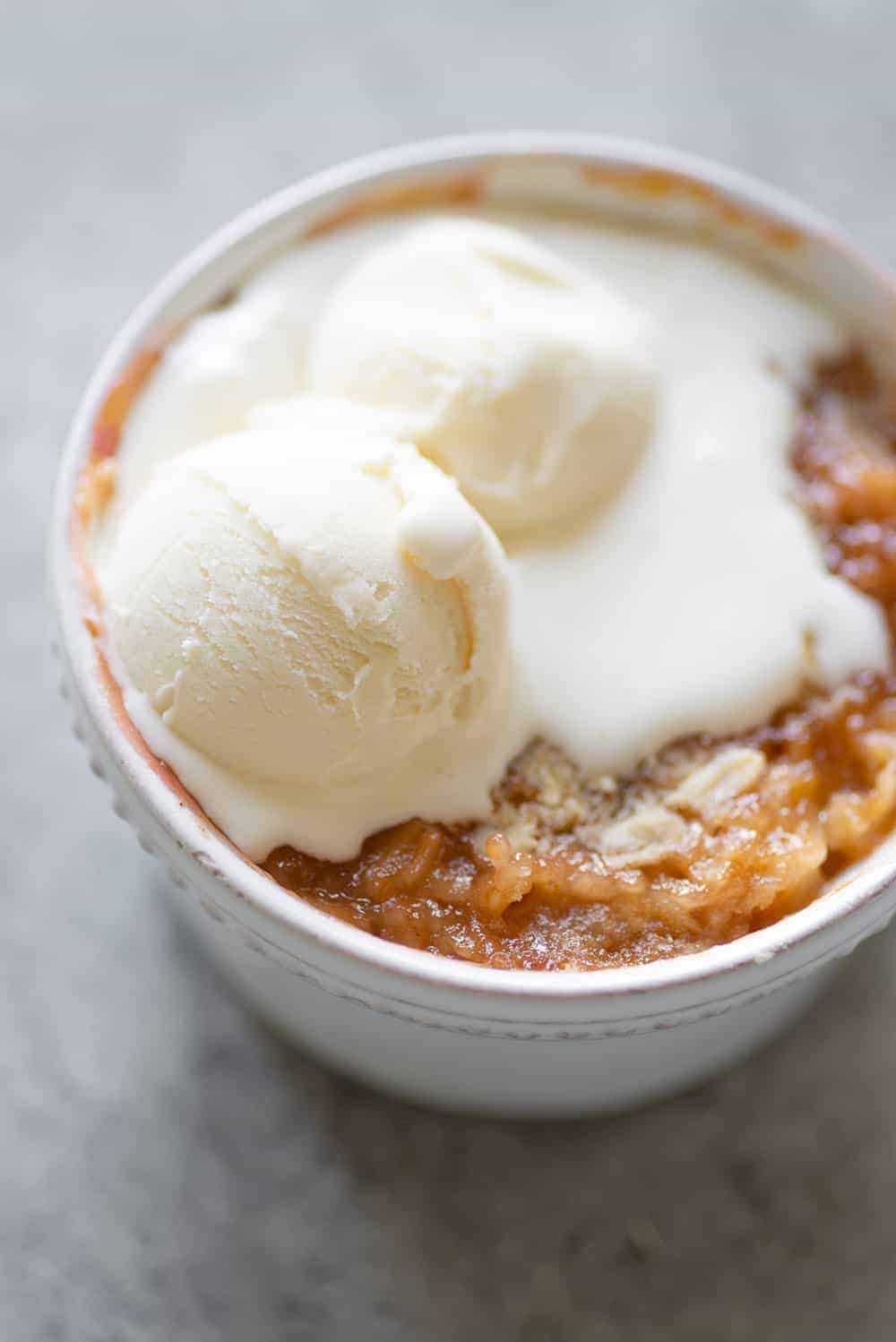 Easy Peach Crisp For Two 