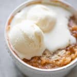 easy peach crisp for two