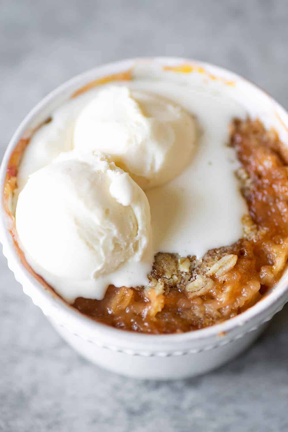 Easy Peach Crisp For Two 