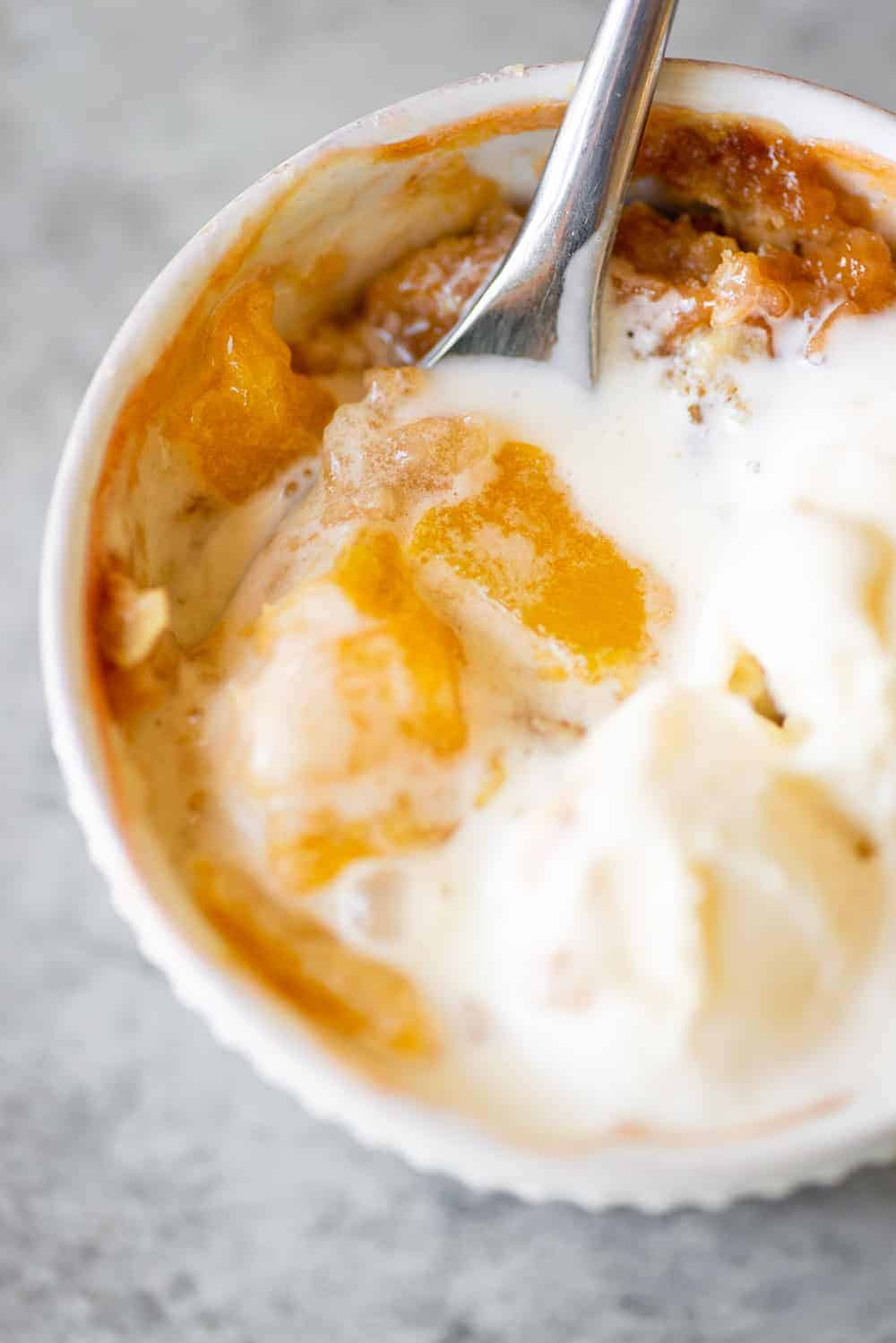 Easy Peach Crisp For Two 