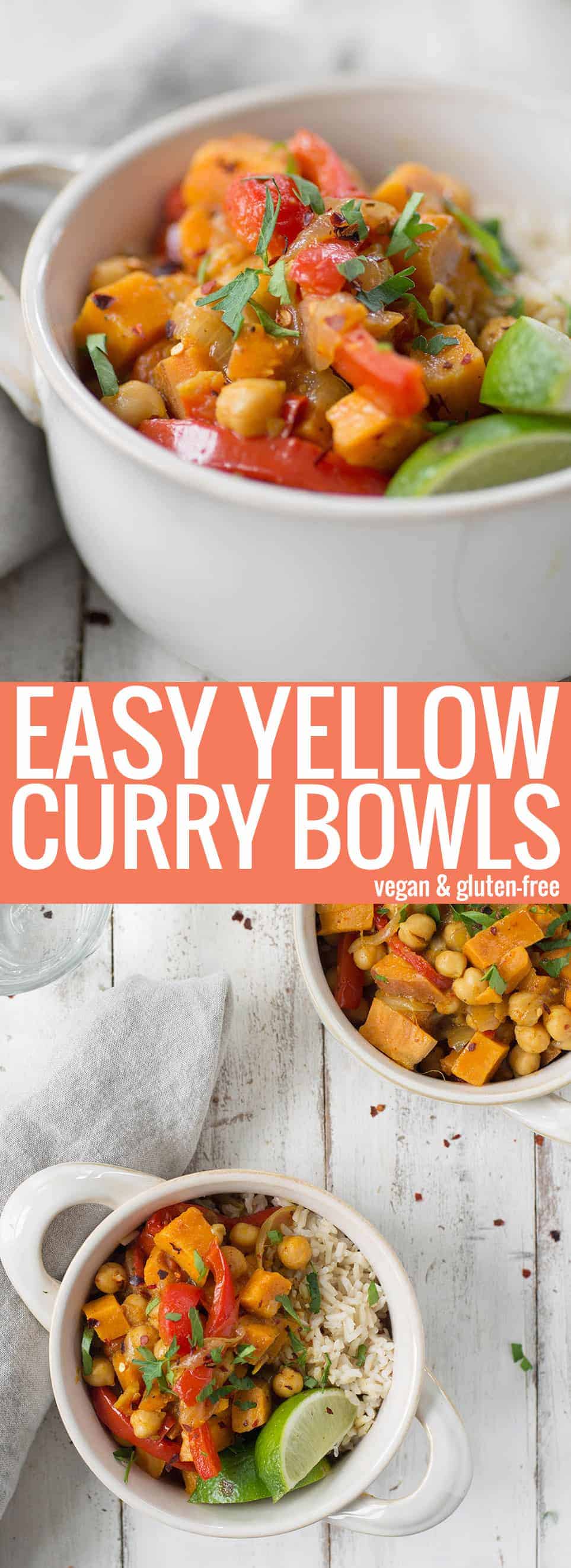 vegan yellow curry bowls 