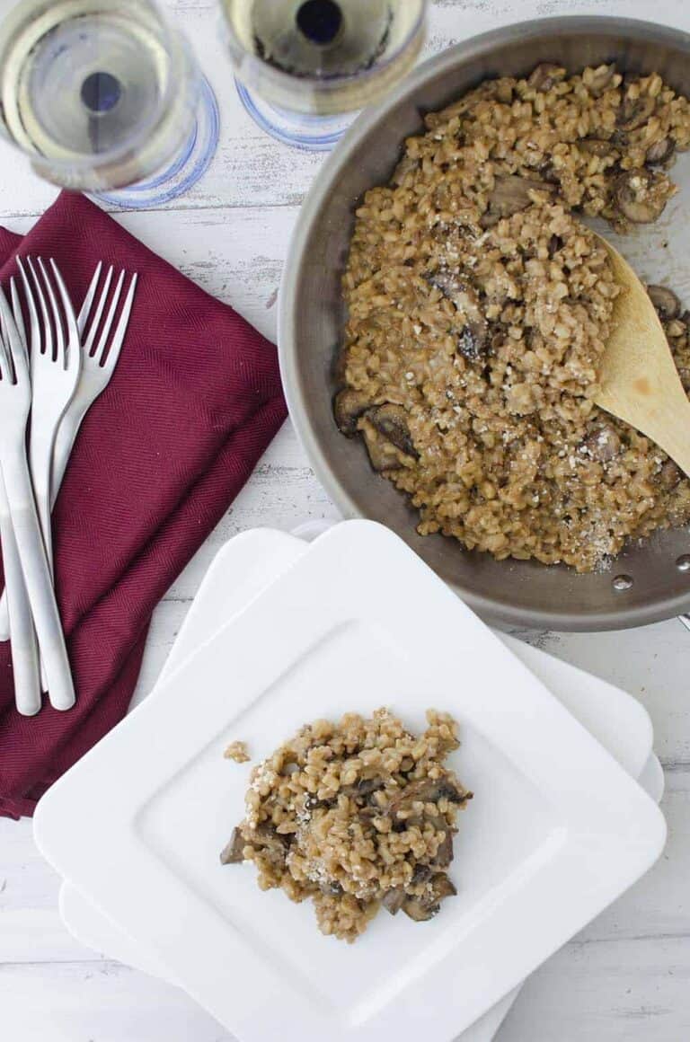 Farro Risotto with Mushrooms Delish Knowledge