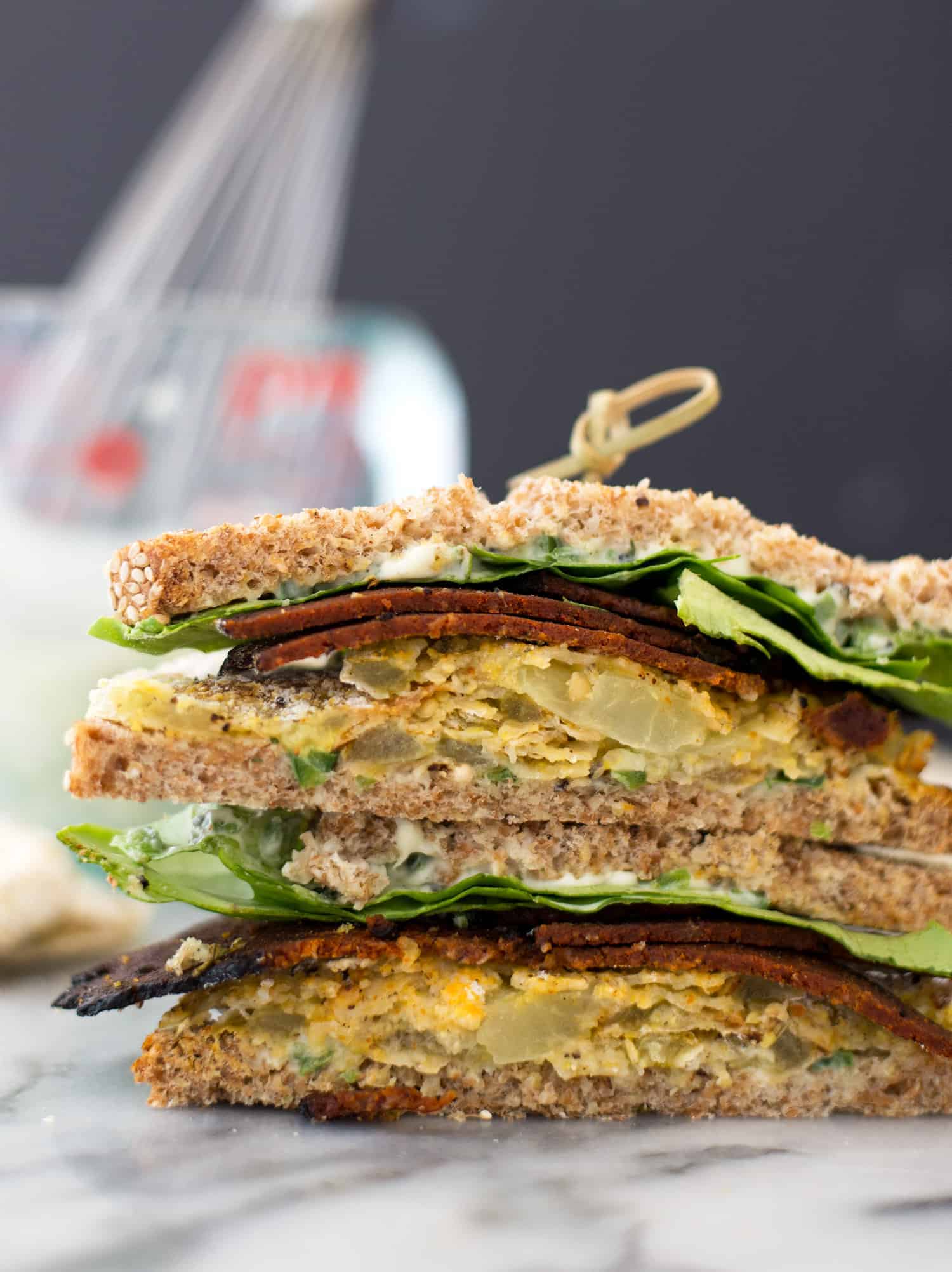 Fried Green Tomato Vegan BLTs 7 Fried Green Tomato Vegan Blts! Crispy, Faux-Fried Green Tomatoes With Vegan Bacon And Jalapeno-Lime Spread. | Www.delishknowledge.com