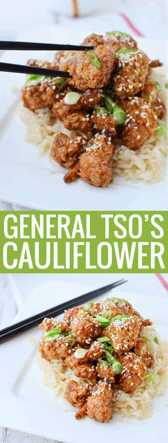 vegan general tsos cauliflower 