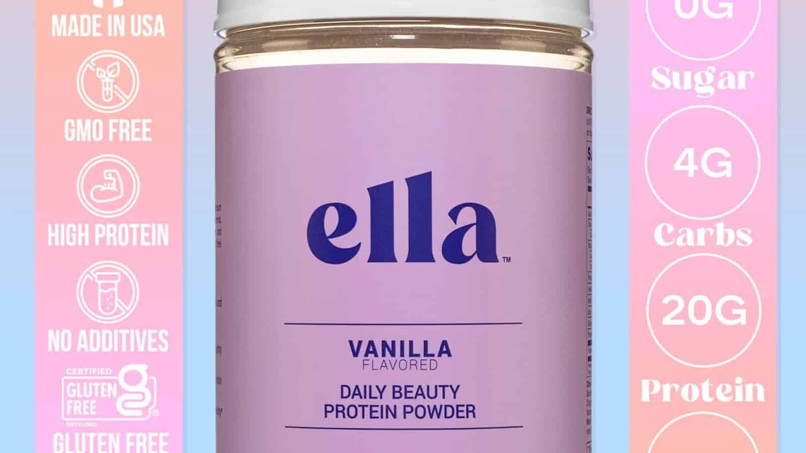 ella protein powder container