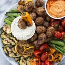 Grilled Vegetable Platter with Lemon-Feta Dip-image