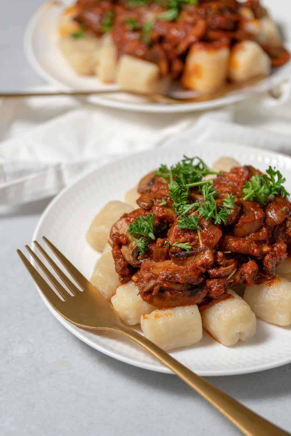 Homemade Gnocchi With Mushroom Ragu 