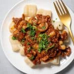 homemade gnocchi with wild mushroom ragu