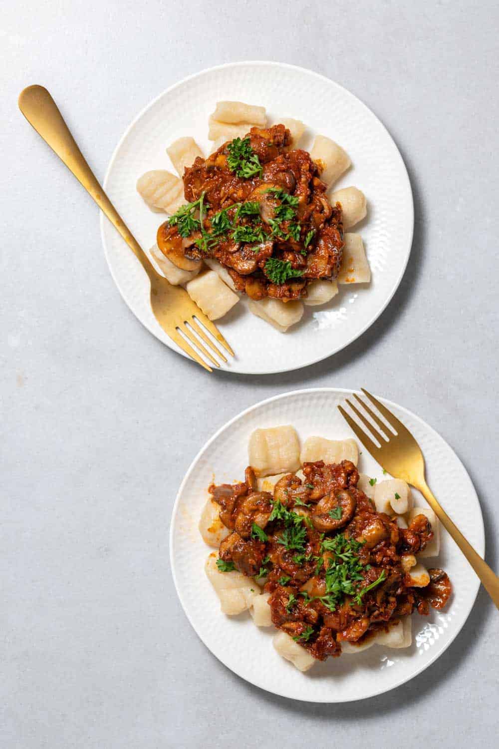 Top Shot Of The Gnocchi, Ready To Eat