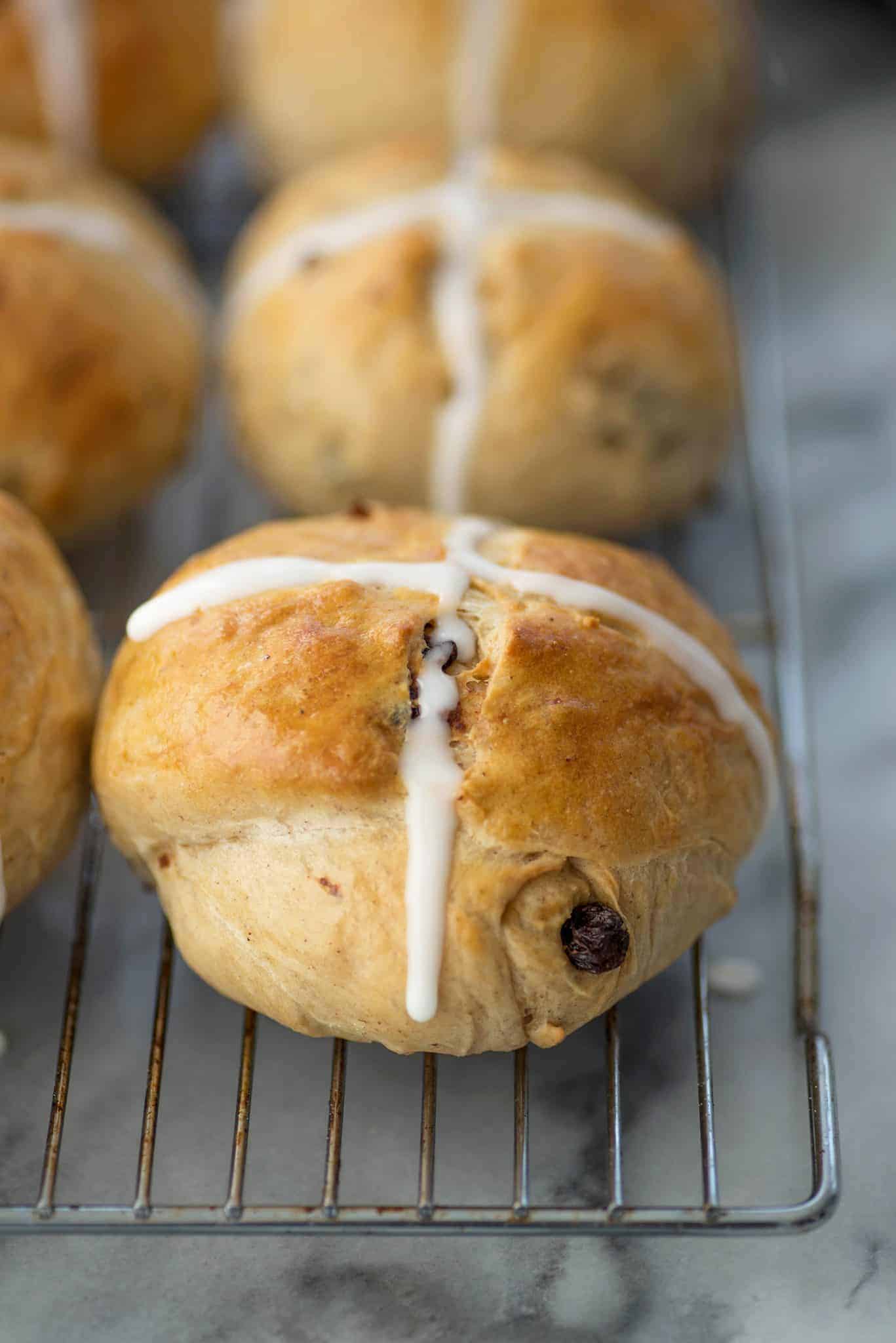 Hot Cross Bun in the Oven 5 Hot Cross Bun In The Oven! Yup, We'Re Having A Baby. These Homemade Hot Cross Buns Are The Perfect Spring Breakfast Or To Serve For Easter And Mother'S Day. | Delishknowledge.com