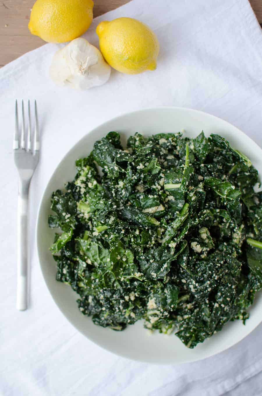 Kale Caesar Salad! This is my favorite way to eat kale. So delicious and healthy! | www.delishknowledge.com