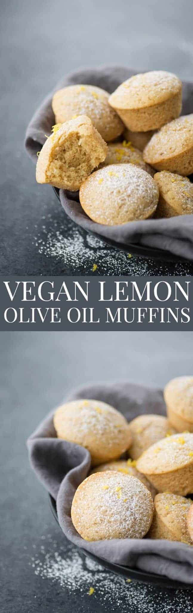 Lemon Olive Oil Muffins! These vegan muffins are incredibly moist and delicious, a must-make for breakfast and brunch. | delishknowledge.com