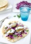 Lentil Flatbread Sandwiches! Homemade Flatbreads With Lentil Fritters, Cabbage, And Healthy Yogurt Sauce. Vegetarian With Vegan Option