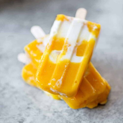 Mango Coconut Cream Popsicles