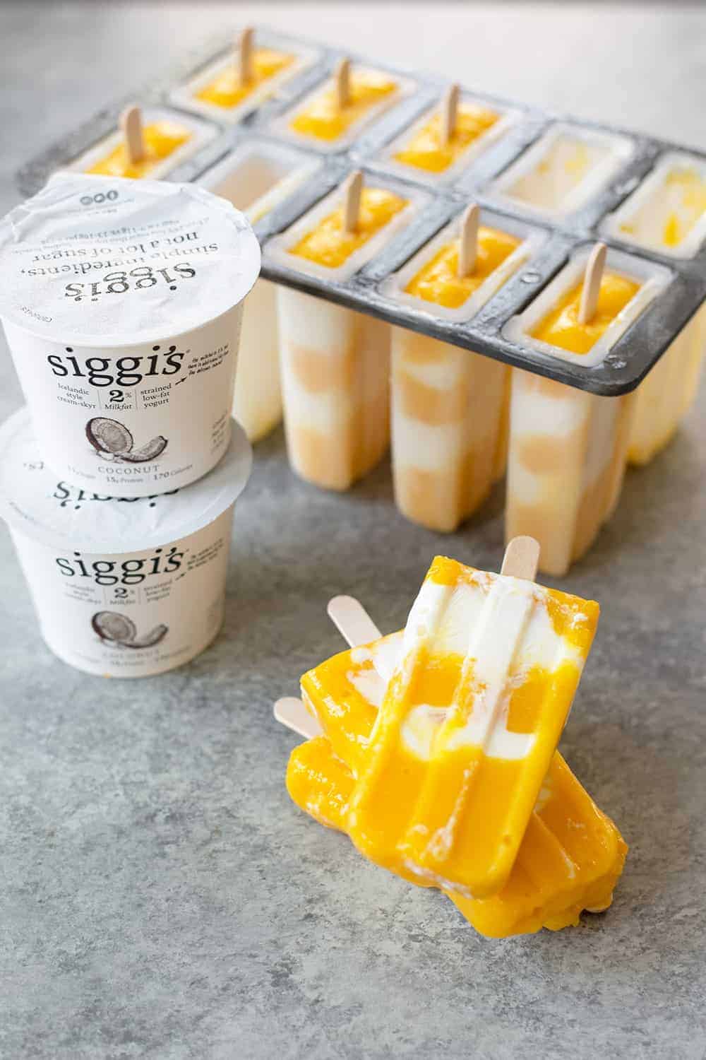 Mango Coconut Cream Popsicles