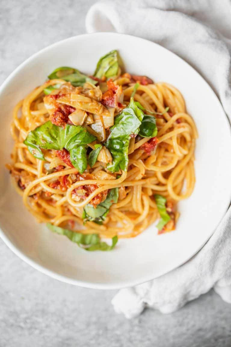 Mediterranean Pasta With Artichokes