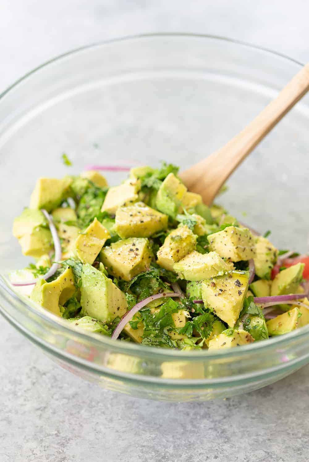 Vegan No Cook Dinner Of Avocado Salad