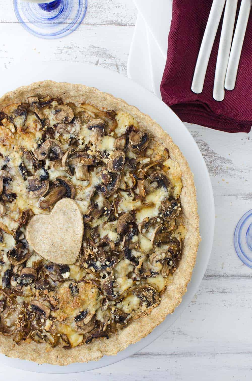 8. Vegan Caramelized Onion And Mushroom Tart