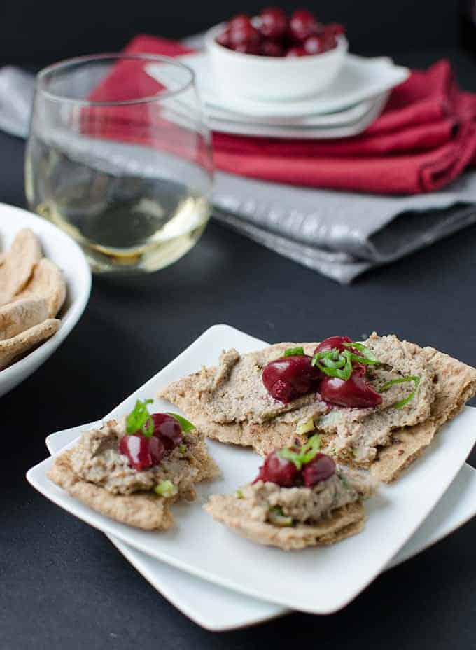 Tempeh Pate With Cherry Jam! An Amazing Appetizer To Satisfy Vegans &Amp; Meat-Eaters! Save This One To Make Over The Holiday Season Or Happy-Hour At Home! | Www.delishknowledge.com