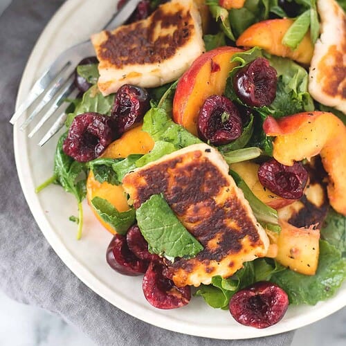 Peach, Cherry and Halloumi Salad 6 Peachcherryhalloumisalad6