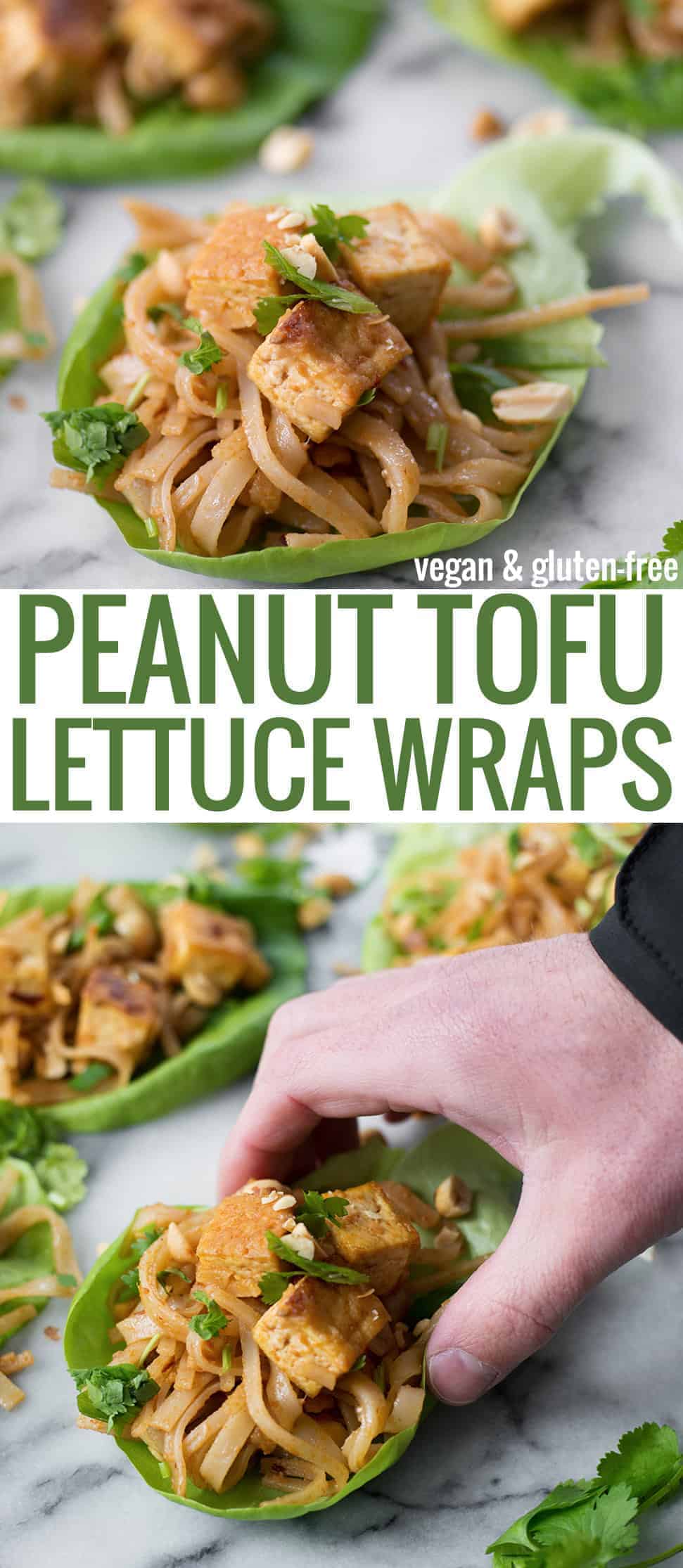 Peanut Tofu Lettuce Wraps 