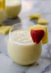 Pina Colada Smoothie! This refreshing smoothie is perfect for hot summer days- with or without rum! Vegan, dairy-free and gluten-free | www.delishknowledge.com