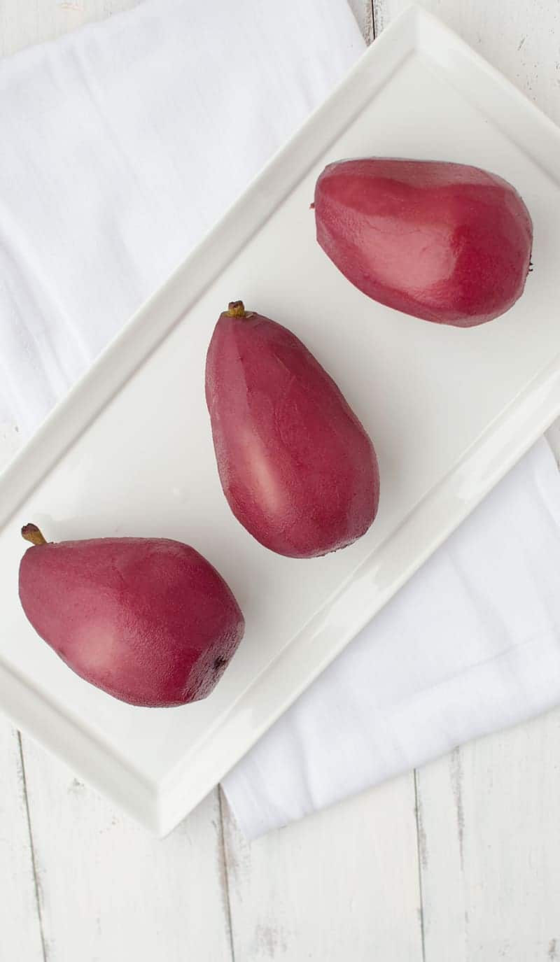 Stewing These Pears In Red Wine Give Them A Gorgeous Red Hue