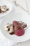 Wine Poached Pears In Chocolate Sauce! The Perfect Healthy Recipe For Fall! Gluten-Free, Vegan, And Low-Fat!