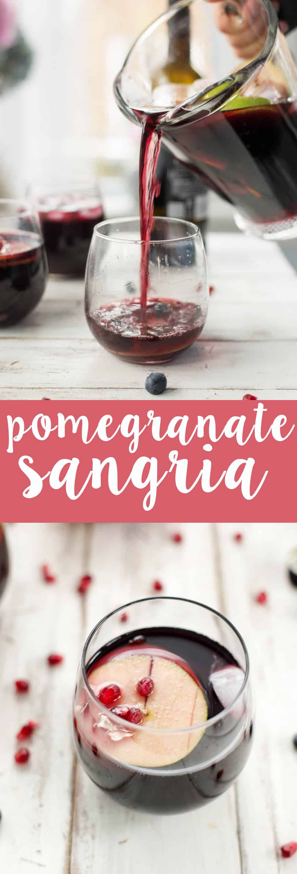 Pomegranate Sangria! A winterized take on the classic summer staple; perfect for entertaining and low in sugar. | www.delishknowledge.com