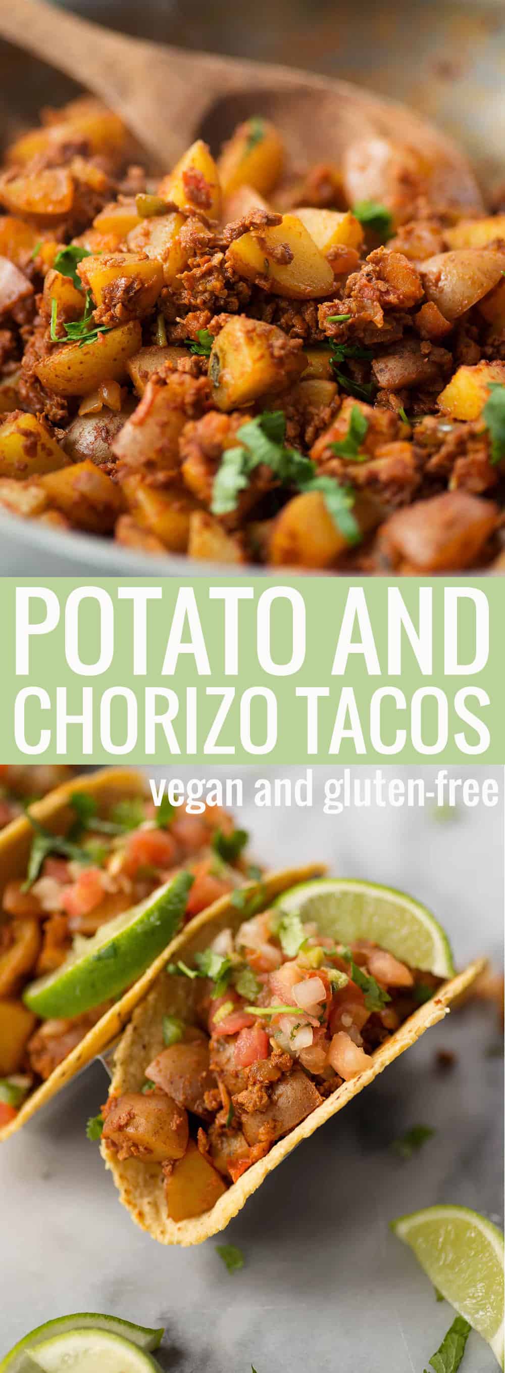 potato and soyrizo vegan and glutenfree tacos 