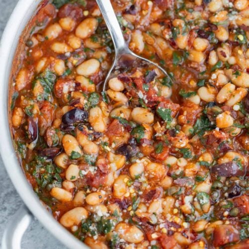 Puttanesca Beans with Garlic Bread 11 Puttanesca Beans