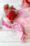 Roasted Strawberry Balsamic Ice cream! You are going to LOVE this vegan ice-cream. Roasted strawberries give this so much flavor, incredible that it's dairy-free! Only 5 ingredients! | www,delishknowledge.com