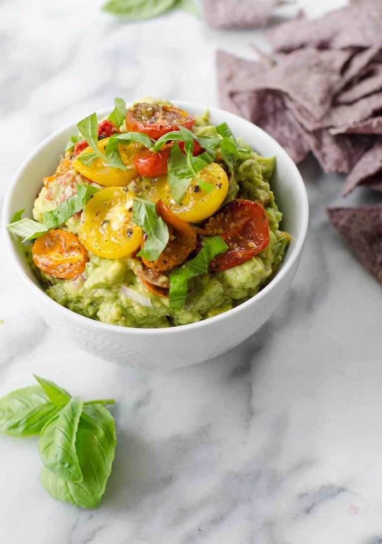 Roasted Tomato Guacamole Delish Knowledge