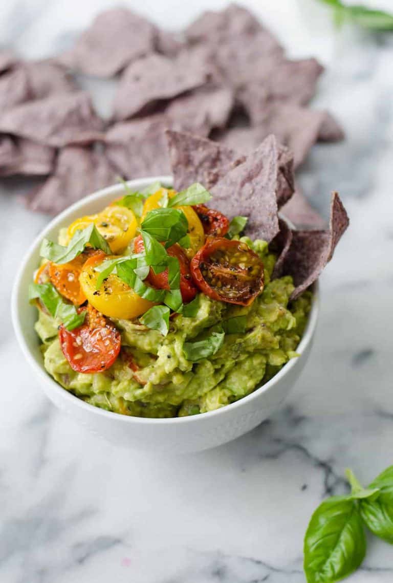 Roasted Tomato Guacamole Delish Knowledge