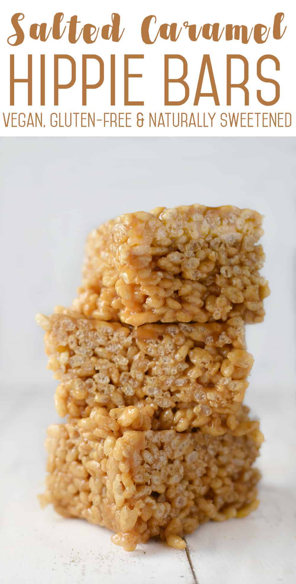 Salted Caramel Hippie Bars! A Vegan, Gluten-Free And Naturally Sweetened Rice Crispie Treat! You Have To Try These, Perfect For Adults And Kids! | Www.delishknowledge.com