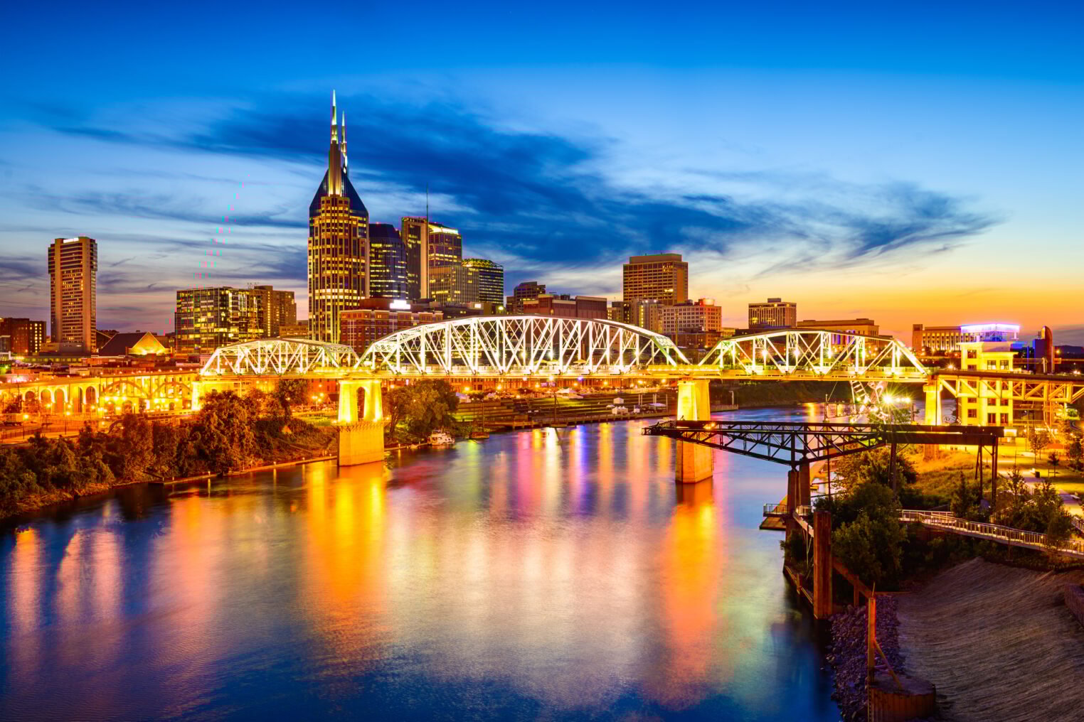 Nashville,,Tennessee,,Usa,Downtown,City,Skyline.