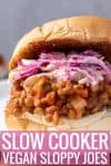 slow cooker lentil sloppy joes with texts