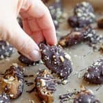 chocolate covered snickers bites