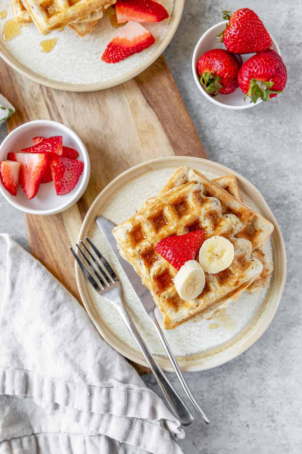 vegan sourdough waffles