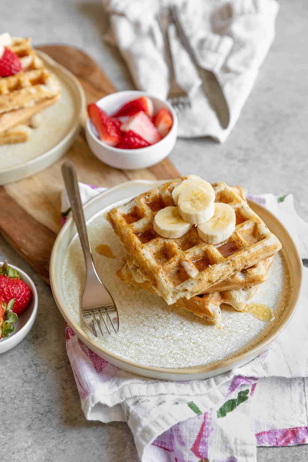 sourdough vegan waffles