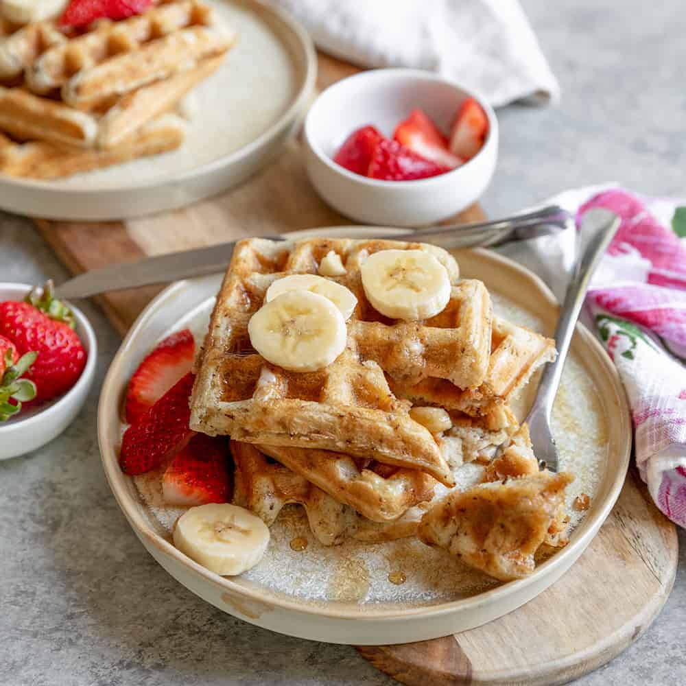 vegan sourdough waffles