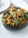 Kale And Tempeh Stuffed Acorn Squash