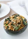 Tempeh And Kale Stuffed Acorn Squash