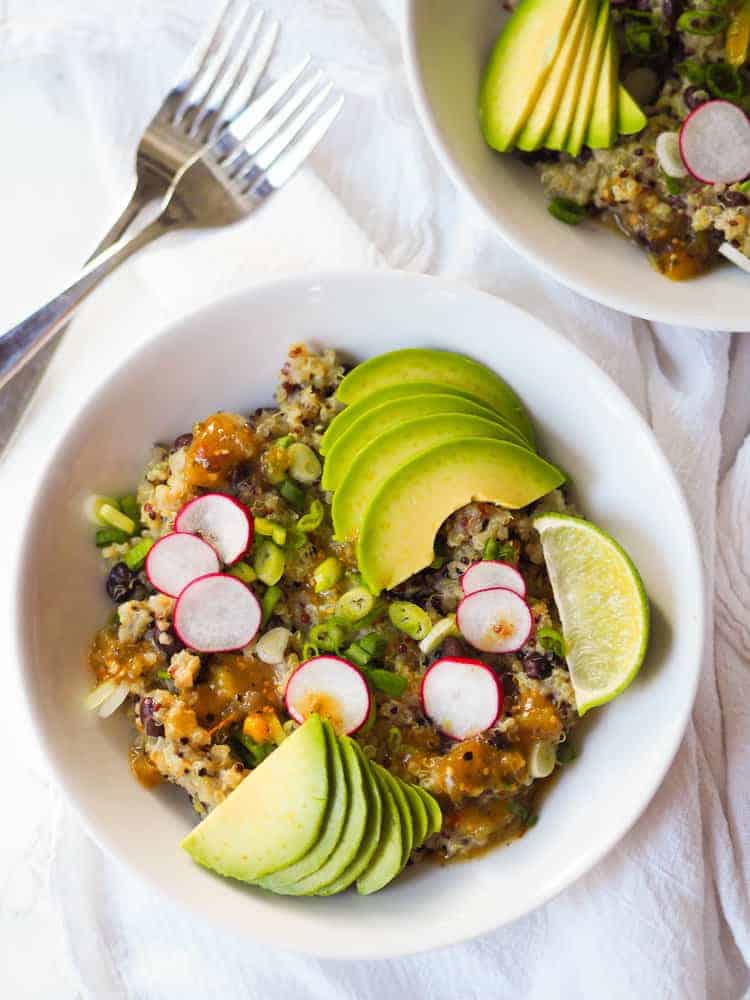 Spicy Coconut Quinoa and Black Beans