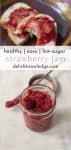 jar of jam on with toast for Pinterest collage